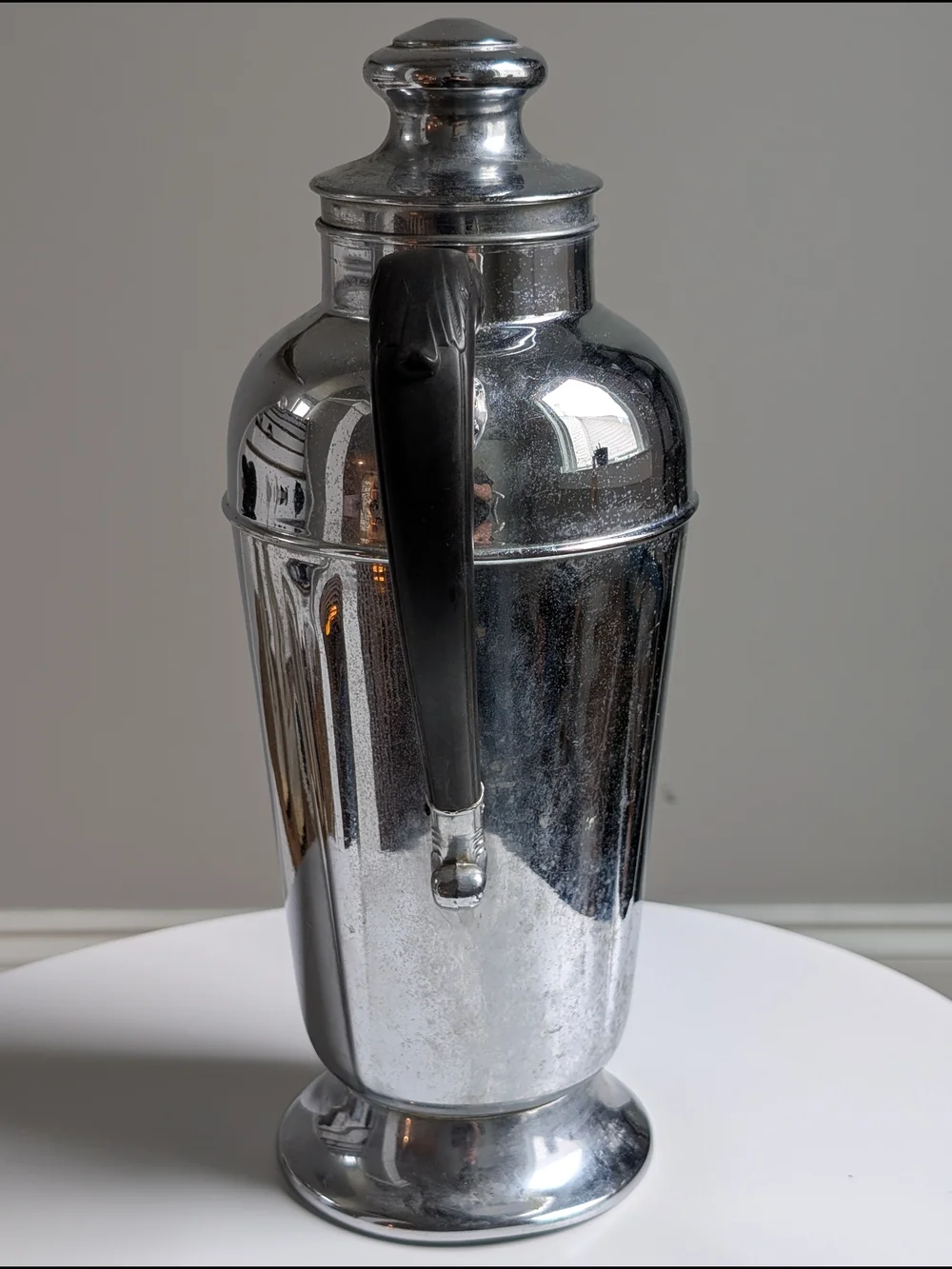 VTG Art Deco Lehman Bros NY Krommaster Chrome Cocktail Shaker For Display Only